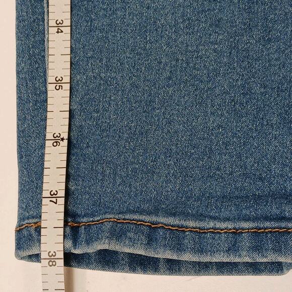 Curve Appeal Skinny Jeans Women's 8/29 Blue High Rise Elastic Waist Stretch EUC - Picture 12 of 14